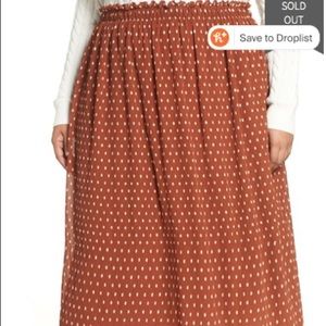 Halogen • Crinkle Midi Skirt